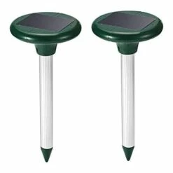 Perle Rare Répulsif Taupe Ultrason Répulsif Serpent Solaire Imperméable Pièges à Taupes Anti-Taupes Contre Les Campagnols Répulsif Ultrason Pour Animaux (Lot De 2)