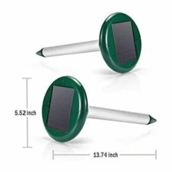 Perle Rare Répulsif Taupe Ultrason Répulsif Serpent Solaire Imperméable Pièges à Taupes Anti-Taupes Contre Les Campagnols Répulsif Ultrason Pour Animaux (Lot De 2) -Outil d'entretien du jardin Soldes 34613899 3