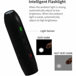 ASUPERMALL Repulsif A Ultrasons Pour Chien A 3 Modes, Dispositif D'Entrainement De Chien Rechargeable Portable Avec Lampe De Poche Intelligente A Haute Luminosite, Dispositif De Dressage De Chien Avec Indicateur Led -Outil d'entretien du jardin Soldes 34614137 4