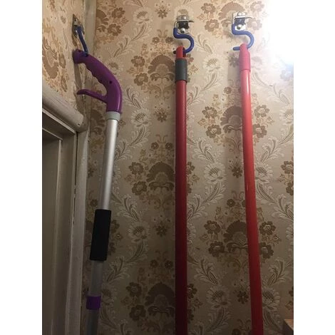 ABCRITAL Organisateur De Support De Balai De Vadrouille, 8 Pcs Organisateur D'Outils De Nettoyage Mural De Type S, Support De Râteaux De Vadrouille Pour Balais Économiseur D'Espace, Support De Poignée De Vadrouille À Balai Robuste En Acier Inoxydable Pour Garage D 6 ABCRITAL Organisateur De Support De Balai De Vadrouille, 8 Pcs Organisateur D'Outils De Nettoyage Mural De Type S, Support De Râteaux De Vadrouille Pour Balais Économiseur D'Espace, Support De Poignée De Vadrouille À Balai Robuste En Acier Inoxydable Pour Garage D – Image 4