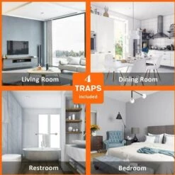 BETTERLIFE 25 PCS Pièges à Insectes Mouches Pour Fenêtre Pièges Engluées Autocollant Anti-Mouches Moustiques Étanche Pour Extérieur Intérieur -Outil d'entretien du jardin Soldes 35734969 4