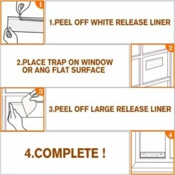 BETTERLIFE 25 PCS Pièges à Insectes Mouches Pour Fenêtre Pièges Engluées Autocollant Anti-Mouches Moustiques Étanche Pour Extérieur Intérieur -Outil d'entretien du jardin Soldes 35734969 5