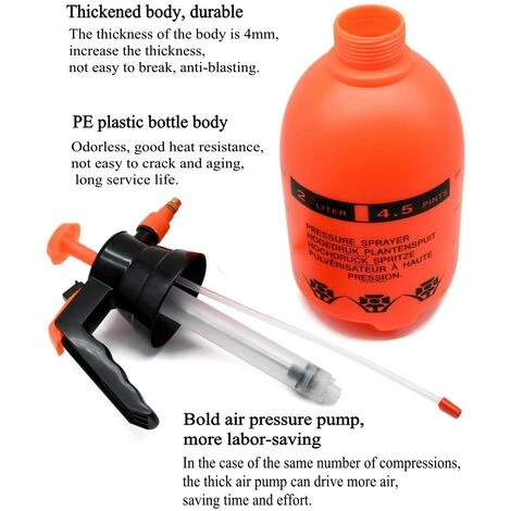 SUNFLOWER Pulvérisateur Haute Pression 2L Avec Buse En Laiton Réglable, Atomiseur à Pompe De Haute Qualité (2L Adapté Aux Plantes De La Maison Et Du Jardi 5 SUNFLOWER Pulvérisateur Haute Pression 2L Avec Buse En Laiton Réglable, Atomiseur à Pompe De Haute Qualité (2L Adapté Aux Plantes De La Maison Et Du Jardi – Image 3