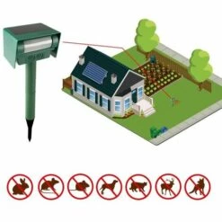 TERRE JARDIN Anti Chat Et Nuisible Solaire à Ultrasons -Outil d'entretien du jardin Soldes 36517 4