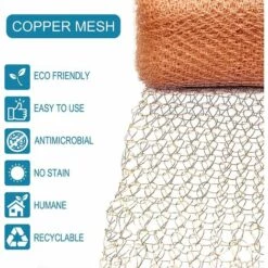 Kueatily Grillage Anti Rongeur De Haute Qualité, 100% Cuivre Anti Limace Escargot Souris Rat Oiseaux Nematodes Ferramol, Filet De Cuivre Tricot Pour L'intérieur, Le Jardin(6 Mètres) -Outil d'entretien du jardin Soldes 37154145 5