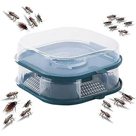 ECHOO Piège à Cafards Non Toxique Réutilisable Appât Anti-cafards Pour La Cuisine Et Les Toilettes (Bleu Double) 3 ECHOO Piège à Cafards Non Toxique Réutilisable Appât Anti-cafards Pour La Cuisine Et Les Toilettes (Bleu Double)