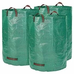 ZHUOXUAN 3 Sacs De Jardin Premium XXL - Sacs De Déchets De Jardin Stables En Polypropylène Extrêmement Robuste (PP) 150gsm - Sacs à Feuilles Autoportants Et Pliants