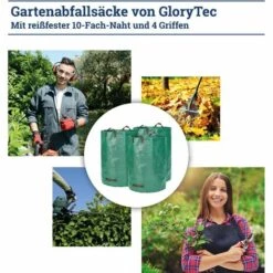 ZHUOXUAN 3 Sacs De Jardin Premium XXL - Sacs De Déchets De Jardin Stables En Polypropylène Extrêmement Robuste (PP) 150gsm - Sacs à Feuilles Autoportants Et Pliants -Outil d'entretien du jardin Soldes 38510671 3