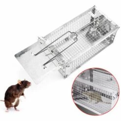 Piège à Souris, Piège Mulots, Nasse à Rats 27 X 14 X 11,5 Cm Cage En Acier Galvanisé - Animood -Outil d'entretien du jardin Soldes 39419170 4