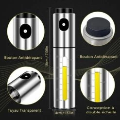 BETTERLIFE Vaporisateur Huile Pluvérisateur D'Huile, 100 Ml En Acier Inoxydable Pour Friteuse à Air, Ustensiles De Cuisine, Bouteille D'huile Pour Salade, Barbecue, Pâtisserie, Grillades -Outil d'entretien du jardin Soldes 39855785 2