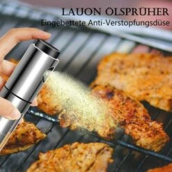 BETTERLIFE Vaporisateur Huile Pluvérisateur D'Huile, 100 Ml En Acier Inoxydable Pour Friteuse à Air, Ustensiles De Cuisine, Bouteille D'huile Pour Salade, Barbecue, Pâtisserie, Grillades -Outil d'entretien du jardin Soldes 39855785 3