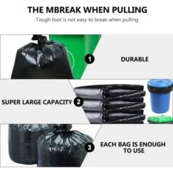 BRIDAY 50 Pcs Grands Sacs À Déchets De Jardin Porte-Déchets De Jardinage Sac Poubelle En Plastique Élimination Des Sacs À Ordures Poubelle Épaisse Poubelle Pour Les Feuilles Travaux De Jardin Poubelle À Lessive Et Plus 80x90cm 10 BRIDAY 50 Pcs Grands Sacs À Déchets De Jardin Porte-Déchets De Jardinage Sac Poubelle En Plastique Élimination Des Sacs À Ordures Poubelle Épaisse Poubelle Pour Les Feuilles Travaux De Jardin Poubelle À Lessive Et Plus 80x90cm -Outil d'entretien du jardin Soldes 40395137 4