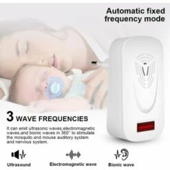 GUAZHUNIFR 4 Pack Répulsif Ultrason, Prise Anti Moustiques Raid Sûr Et Silencieux, Répulsif électronique Portable Antiparasitaire, Efficace Expulser Souris, Interieur, Moustique, Cafard, Fourmi, Araignée -Outil d'entretien du jardin Soldes 41019632 2