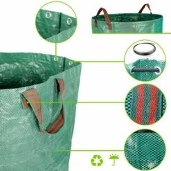 OXEO Sacs à Déchets Verts Pour Jardin. 3 Tailles, Résistants Avec Poignées - XXL-500 Litres - L-300 Litres - M-120 Litres -Outil d'entretien du jardin Soldes 42157437 3