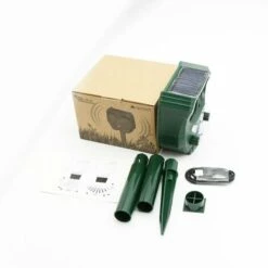 DONTODENT Répulsif Contre Les Oiseaux, Répulsif Solaire à Ultrasons, Cinq Fichiers, Herbe Verte -Outil d'entretien du jardin Soldes 42271632 5