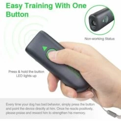 BEARSU Anti Aboiement Pour Chien, Dispositif Anti-aboiement Pour Chien Avec Indicateur LED Ultrasoniques Anti-aboiements, Appareil à Ultrasons Anti Aboiements Entraînement Contrôle Sans Danger Pour Chiens -Outil d'entretien du jardin Soldes 42729056 3