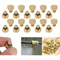 Lot De 20 Buses De Brumisation En Laiton Macaron, Atomiseurs Pour Système De Refroidissement（buse 0.3mm