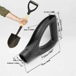 BEARSU Poignée Pelle à Neige Poignée Pelle De Remplacement Poignée Pelle En Forme De D Accessoires Pelle à Neige Poignée PVC Pelle Poignée Pelle De Jardin Manche Pelle Pour Creuser L'outil De Ratissage,2pcs -Outil d'entretien du jardin Soldes 43093502 2