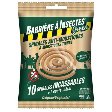 BARRIERE A INSECTES - Spirales Anti Moustiques à Base De Géraniol Sachet De 10 /nc 3 BARRIERE A INSECTES - Spirales Anti Moustiques à Base De Géraniol Sachet De 10 /nc