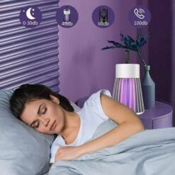 BRIDAY Mise à Niveau Buzz B Gone Anti-moustiques, 360 ° Électronique Anti-Mouche Intérieur Super Rapide Électrique Anti-Moustiques, Lampe LED USB Pour Moustiques, Insectes, Mouches (Gris, Recharge) -Outil d'entretien du jardin Soldes 43148675 3
