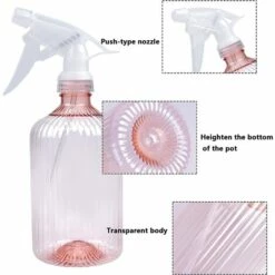 Kueatily 2Pcs 500 ML Pulverisateur Vide, Flacons Pulvérisateurs Vaporisateur Bouteilles En Plastique Bouteille De Pulvérisation Vide Spray Bouteilles Transparent Flacon Spray Vide, Pour Coiffure Plante Fleurs -Outil d'entretien du jardin Soldes 44183270 3