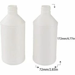 Kueatily 2PCS Bouteille Vide Spray Au Flacon De 500 Ml Usine De Pulvérisation De Bouteilles En Plastique Vaporisateur Fuite Vaporisateurs Preuve Pulvérisateur Pour Nettoyage Chimique Solution 500ml Blanc -Outil d'entretien du jardin Soldes 44183276 3