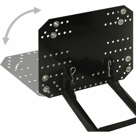 VidaXL Chasse-neige Pour VTT 115x38 Cm Noir - Noir 7 VidaXL Chasse-neige Pour VTT 115x38 Cm Noir - Noir – Image 5