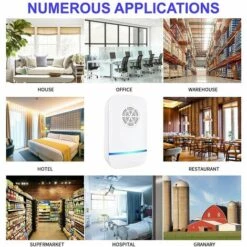 TINOR Répulsif Ultrasons 4 Pack Repulsif Souris Prise Anti Moustique Ultrason Electrique Ultrason Souris Et Rats Portable Anti Moustique Interieur Pour Souris Rongeurs Moustique Cafard Araignée -Outil d'entretien du jardin Soldes 47185691 5