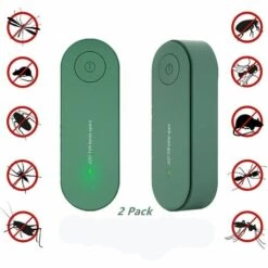ELLE Répulsif Anti-Moustique à Ultrasons 2 Pièces Répulsif Ultrasons Insectes Répulsif Électronique Pour Anti Moustiques Dispositifs Sûrs Pour Les Personnes Et Les Animaux -Outil d'entretien du jardin Soldes 47939043 4