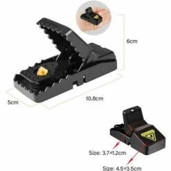 Piège à Souris Piège à Rats,Triomphe Pièges à Pression Avec Ressort Puissant, Tapette à Rat Pour Intérieur Cuisine Maison Jardin, Réutilisables Et Faciles à Utiliser, Paquet De 8 -Outil d'entretien du jardin Soldes 48882689 2