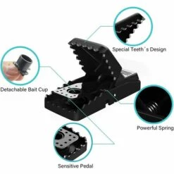Piège à Souris Piège à Rats,Triomphe Pièges à Pression Avec Ressort Puissant, Tapette à Rat Pour Intérieur Cuisine Maison Jardin, Réutilisables Et Faciles à Utiliser, Paquet De 8 -Outil d'entretien du jardin Soldes 48882689 3