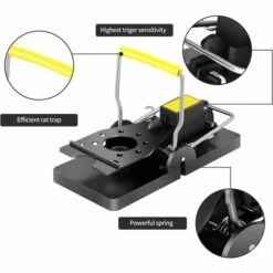 Piège à Souris Piège à Rats Triomphe(Lot De 4) Pour Intérieur Cuisine Maison Jardin, Nouveau à Souris Ressort Puissant, Securise, Sensible, Efficace, Faciles à Utiliser -Outil d'entretien du jardin Soldes 48882691 2