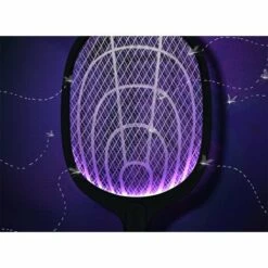 KARTOKNER Batterie Au Lithium De Protection En Maille Raquette Anti Moustique Electrique Rechargeable LED Tapetteà Mouches USB Rechargeable Tue Mouche Electrique Répulsifs À Mouches (vert) -Outil d'entretien du jardin Soldes 49344473 2