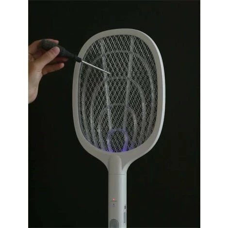 KARTOKNER Batterie Au Lithium De Protection En Maille Raquette Anti Moustique Electrique Rechargeable LED Tapetteà Mouches USB Rechargeable Tue Mouche Electrique Répulsifs À Mouches (Blanc) 4 KARTOKNER Batterie Au Lithium De Protection En Maille Raquette Anti Moustique Electrique Rechargeable LED Tapetteà Mouches USB Rechargeable Tue Mouche Electrique Répulsifs À Mouches (Blanc) – Image 2