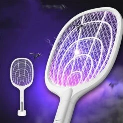 KARTOKNER Batterie Au Lithium De Protection En Maille Raquette Anti Moustique Electrique Rechargeable LED Tapetteà Mouches USB Rechargeable Tue Mouche Electrique Répulsifs À Mouches (Blanc) 10 KARTOKNER Batterie Au Lithium De Protection En Maille Raquette Anti Moustique Electrique Rechargeable LED Tapetteà Mouches USB Rechargeable Tue Mouche Electrique Répulsifs À Mouches (Blanc) -Outil d'entretien du jardin Soldes 49344643 4