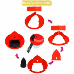 KARTOKNER Piège à Souris Intelligent En Plastique Réutilisable Couvercle De Seau Souris Rat Piège à Souris Sans Cruauté Ou Létal Piège Style De Porte Multi Catch (Rouge) -Outil d'entretien du jardin Soldes 49476563 4