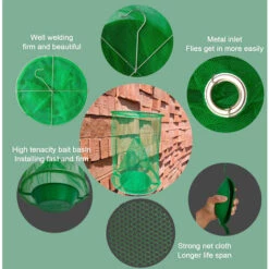 SUPERSELLER Anti-nuisible Attrape-mouches Cage De Capture De Mouches Suspendue Piège à Mouches Cage De Piège à Mouches Pliable Avec Pot Pour Verger De Ranch De Jardin, Type 2 - Type 2 10 SUPERSELLER Anti-nuisible Attrape-mouches Cage De Capture De Mouches Suspendue Piège à Mouches Cage De Piège à Mouches Pliable Avec Pot Pour Verger De Ranch De Jardin, Type 2 - Type 2 -Outil d'entretien du jardin Soldes 50300583 4