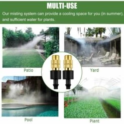 Buse De Pulvérisation En Laiton Pulvérisateur D'Arrosage En Laiton Ajustable Buse Tête D'Arrosage Arroseurs Atomiseurs Pour L'Irrigation De L'Arrosage Des Jardins,Starlight,20 Pcs -Outil d'entretien du jardin Soldes 50941741 5