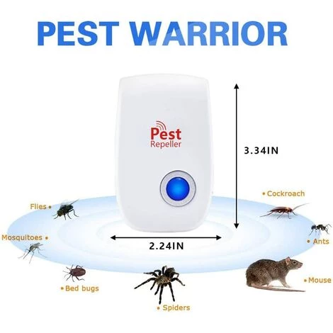SUPERMARKET Ultrason Souris Et Rats, Anti Araignee,Répulsif Anti Rongeurs,Répulsif Antiparasitaire à Ultrasons, Répulsif Moustique Ultrason Haute Puissance, Anti Coquerelle,Mouches,Moustique,Cafards, 4pcs,Superma 4 SUPERMARKET Ultrason Souris Et Rats, Anti Araignee,Répulsif Anti Rongeurs,Répulsif Antiparasitaire à Ultrasons, Répulsif Moustique Ultrason Haute Puissance, Anti Coquerelle,Mouches,Moustique,Cafards, 4pcs,Superma – Image 2