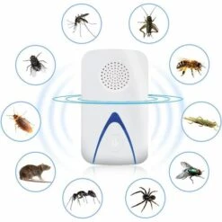 Ultrason Souris Et Rats,Répulsif Ultrason Anti-Rongeurs Insectes,Électronique Plug-in Pest Répulsif Anti Moustiques,Les Souris,Rats,Mouches,cafards,Fourmis Et Rongeurs Avec Lumière De Nuit Bleue，Irisfr -Outil d'entretien du jardin Soldes 51217987 3