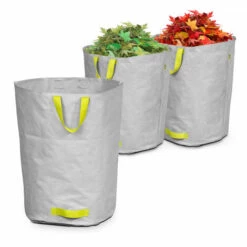 LESTO Lot De 3 Sacs à Déchets De Jardin 160l Polyester Gris