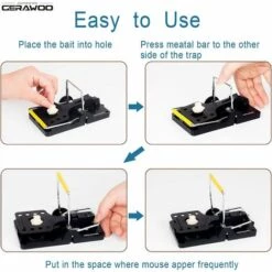 Fei Yu Grands Tapetteà Rat XXL De Capture Élevé, 2 Pièces Tapetteà Souris De Taille XXL Réutilisables, Piege A Rat Sensible Pour Intérieur Cuisine Extérieur Jardin 10 Fei Yu Grands Tapetteà Rat XXL De Capture Élevé, 2 Pièces Tapetteà Souris De Taille XXL Réutilisables, Piege A Rat Sensible Pour Intérieur Cuisine Extérieur Jardin -Outil d'entretien du jardin Soldes 51538574 4