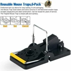 FEI YU Piège à Souris, Pièges à Pression Réutilisables Et Faciles à Utiliser, Paquet De 6 -Outil d'entretien du jardin Soldes 51927391 2