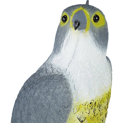 Relaxdays Faucon épouvantail, Assis, Poser & Suspendre, Statue Décorative, Pour Le Jardin, Balcon, Terrasse, Gris 3 Relaxdays Faucon épouvantail, Assis, Poser & Suspendre, Statue Décorative, Pour Le Jardin, Balcon, Terrasse, Gris