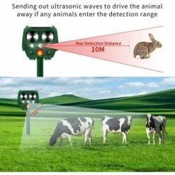 KARTOKNER Répulsif Chat Exterieur à Ultrason, Répulsif Animaux Solaire Pour Chats, Chiens, Renards,Oiseaux -Outil d'entretien du jardin Soldes 52456739 3