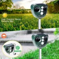 GUAZHUNIFR Répulsif Chat Ultrason Solaire Exterieur Répulsif Animaux Fréquence Réglable Répulsif à Ultrason Sonore Imperméable Prévenir Chiens Chats Fox Squirrels Souris Pour Jardins, Champs, Pépinières (vert),Guazhuni 8 GUAZHUNIFR Répulsif Chat Ultrason Solaire Exterieur Répulsif Animaux Fréquence Réglable Répulsif à Ultrason Sonore Imperméable Prévenir Chiens Chats Fox Squirrels Souris Pour Jardins, Champs, Pépinières (vert),Guazhuni -Outil d'entretien du jardin Soldes 52472580 2