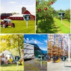 GUAZHUNIFR Répulsif Chat Ultrason Solaire Exterieur Répulsif Animaux Fréquence Réglable Répulsif à Ultrason Sonore Imperméable Prévenir Chiens Chats Fox Squirrels Souris Pour Jardins, Champs, Pépinières (vert),Guazhuni 11 GUAZHUNIFR Répulsif Chat Ultrason Solaire Exterieur Répulsif Animaux Fréquence Réglable Répulsif à Ultrason Sonore Imperméable Prévenir Chiens Chats Fox Squirrels Souris Pour Jardins, Champs, Pépinières (vert),Guazhuni -Outil d'entretien du jardin Soldes 52472580 5