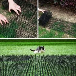 ZHUOXUAN Tapis Anti-Chat Avec Epine Grille Jardin Anti Chiens, Chats Animaux De Compagnie Tapis Anti-épines En Plastique Pour Animaux De Compagnie Le Noir 200*28 Cm -Outil d'entretien du jardin Soldes 52488272 3