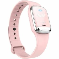 ELLE Bracelet Anti-Moustique Ultrasonique Intelligent , Montre Anti-Moustique Pour Enfant Adulte (rose)