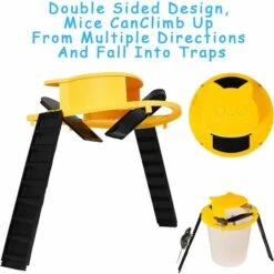 QERSTA Seau Piège à Souris, Piège à Rats Et Attrape Souris Flip Slide Bucket Lid, Pièges à Souris Réutilisables, Mouse Trap Intelligent, Bucket Lid Mouse Avec Échelle à Glissière(Bucket Non Inclus) -Outil d'entretien du jardin Soldes 52694391 3